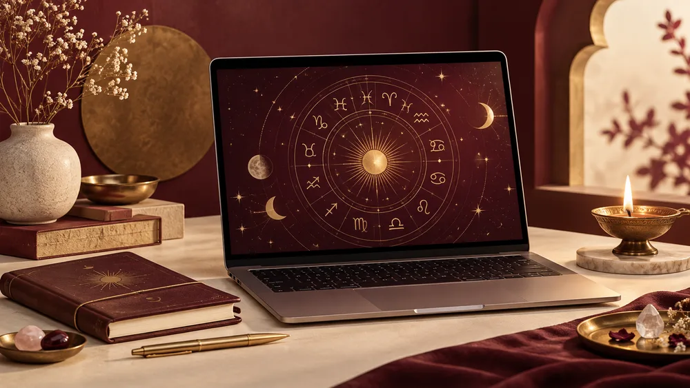 Online astrology illustration
